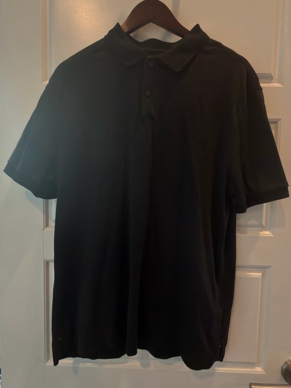Banana Republic Luxe Touch Polo Men’s Large Black Short Sleeve Stretch Shirt